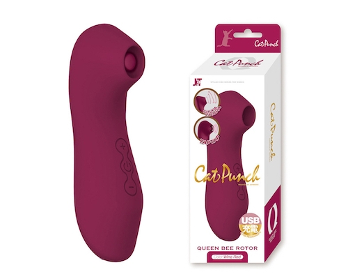 CatPunch Queen Bee Rotor Vibrator Wine Red